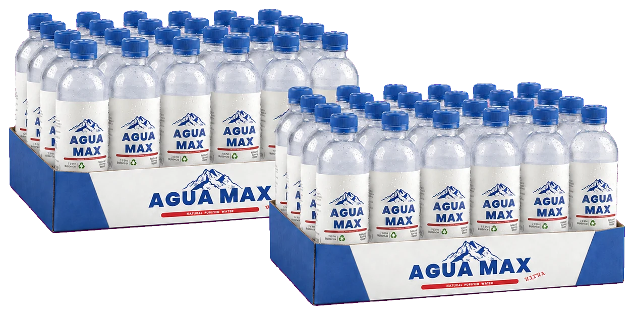 Dos cajas con 48 botellas Agua Max de 500 ml